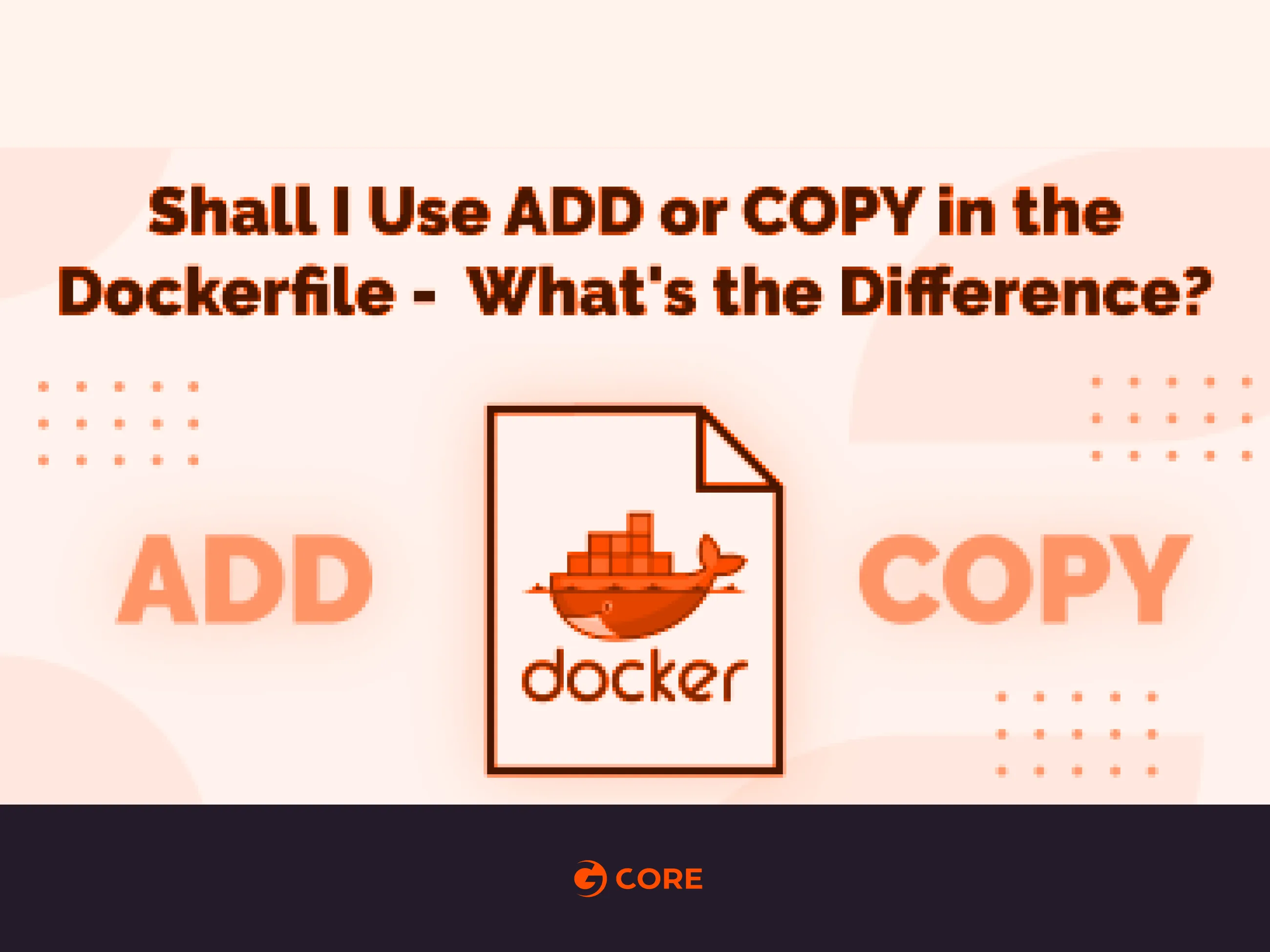 Differences between add and copy instructions in dockerfiles